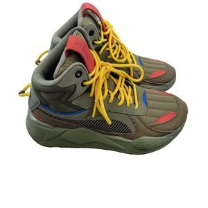 Puma RS-X Mid Militia‎ 'Deep Lichen Green' Shoes  kid youth size 4.5 C
